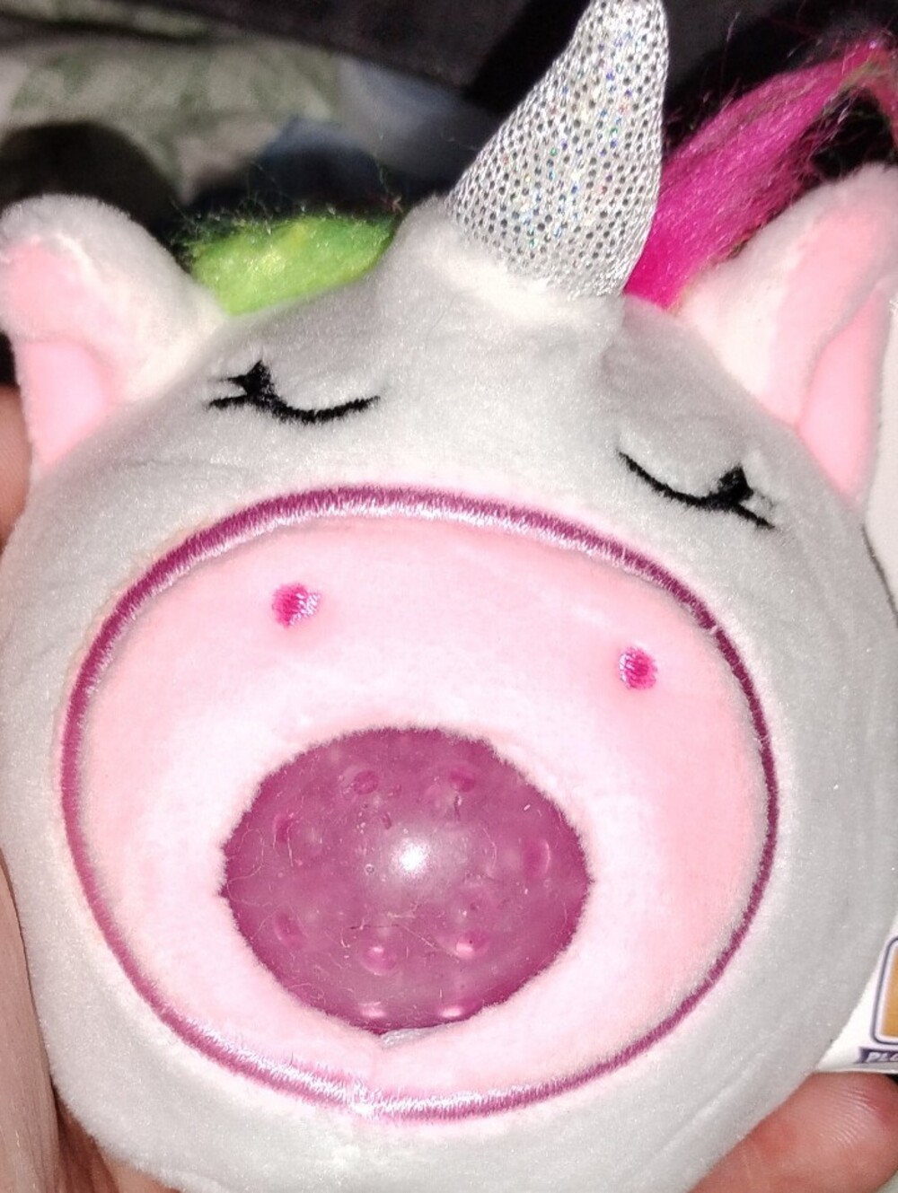 Plush Unicorn Squishy Toy - Pink and White